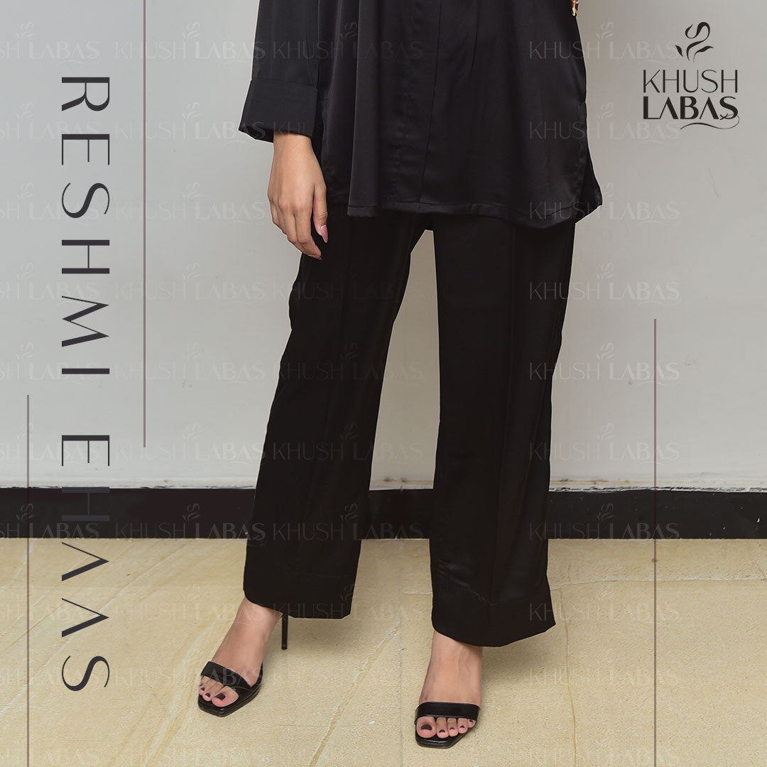 Black Soft silk Co-ord
