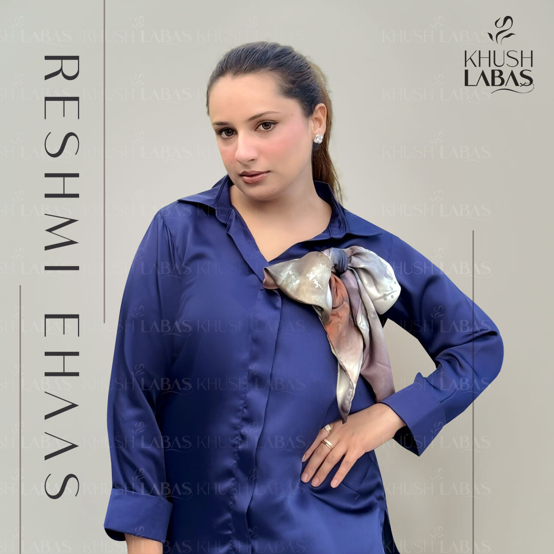 Blue Soft silk Co-ord