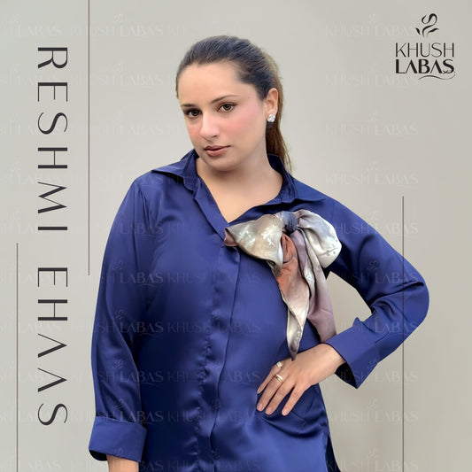 Blue Soft silk Co-ord