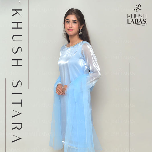 Marble Silk in Sky Blue