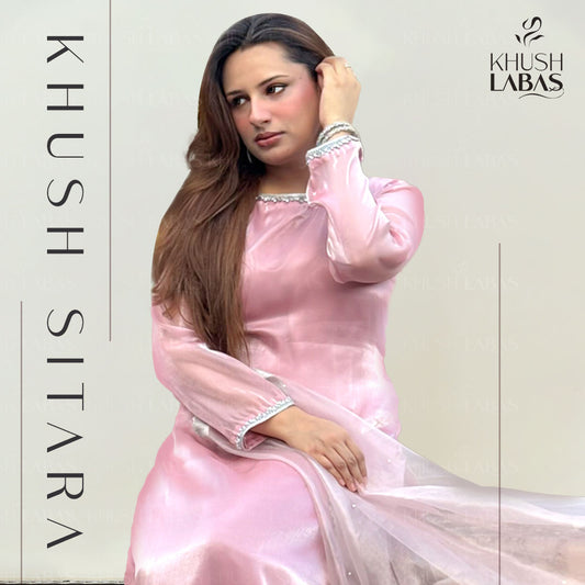 Marble silk in powder pink